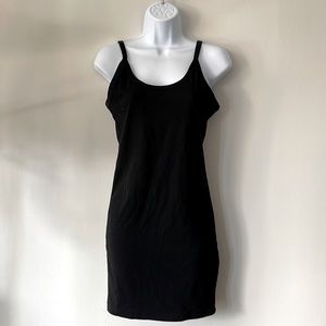 Cotton on open back black dress